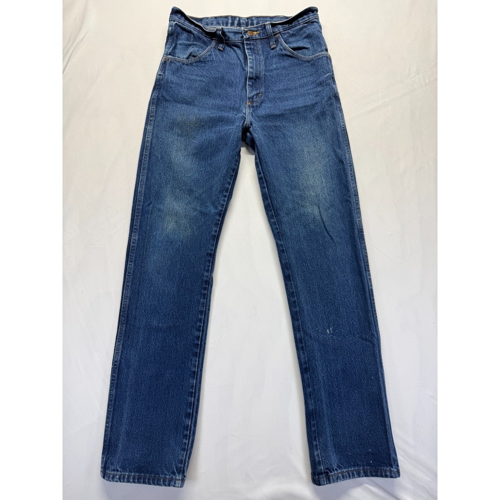Rustler by Wrangler Regular Fit Bootcut Jeans Mens 32x33.5 Blue Denim Cotton